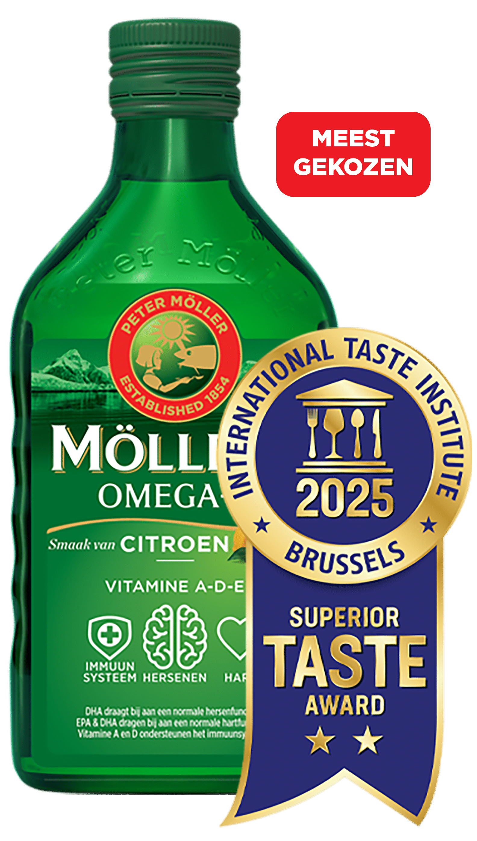 Möller's Omega-3 Citroen smaak met Taste Award 2025
