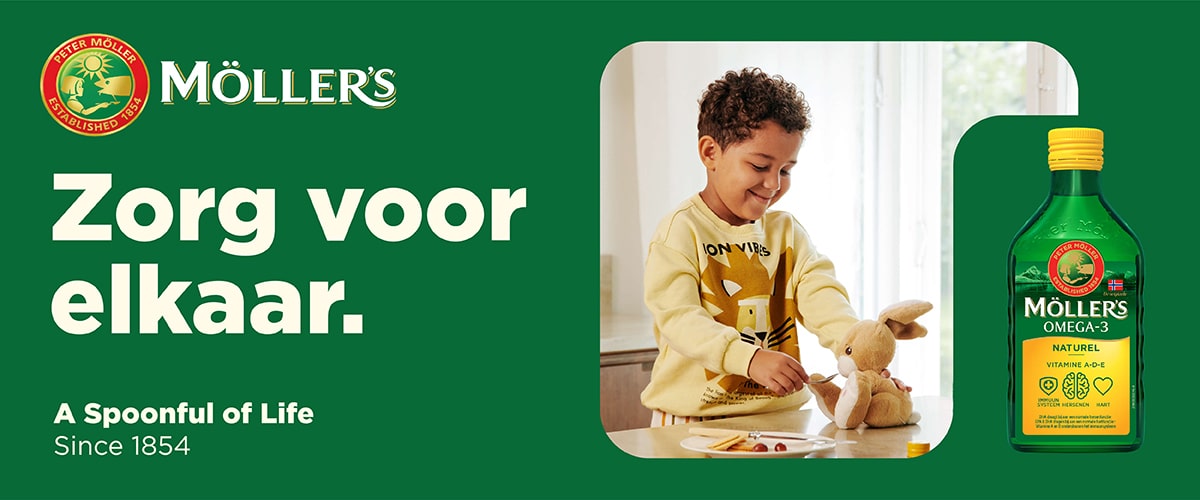 Ondersteun de groei van je kinderen met slechts één lepel Möller’s Omega-3 per dag! 