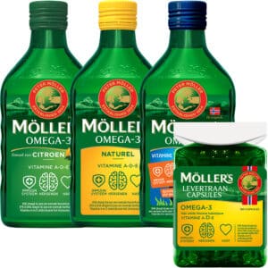 Möller's Omega-3 Familie Voordeelpakket - 3 x 250ml + Levertraancapsules